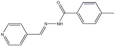 4-methyl-N'-[(1E)-(pyridin-4-yl)methylidene]benzohydrazide Struktur