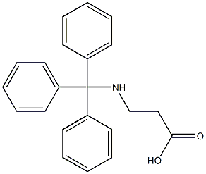 3-[(triphenylmethyl)amino]propanoic acid Struktur