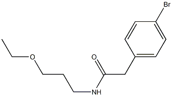 2-(4-bromophenyl)-N-(3-ethoxypropyl)acetamide Struktur