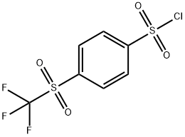 4-trifluoromethanesulfonylbenzene-1-sulfonyl chloride Struktur
