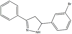 5-(3-bromophenyl)-3-phenyl-4,5-dihydro-1H-pyrazole Struktur