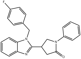 4-[1-(4-fluorobenzyl)-1H-benzimidazol-2-yl]-1-phenyl-2-pyrrolidinone Struktur