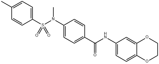 N-(2,3-dihydro-1,4-benzodioxin-6-yl)-4-{methyl[(4-methylphenyl)sulfonyl]amino}benzamide Struktur