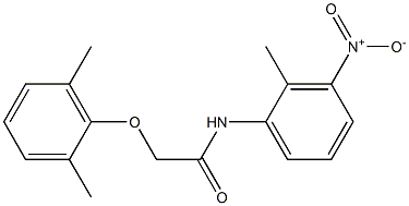 2-(2,6-dimethylphenoxy)-N-(2-methyl-3-nitrophenyl)acetamide Struktur