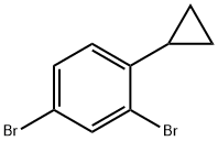 2,4-dibromo-1-cyclopropylbenzene Struktur