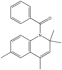 1-benzoyl-2,2,4,6-tetramethyl-1,2-dihydroquinoline Struktur