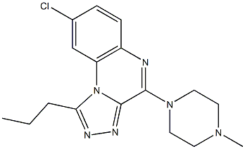 8-chloro-4-(4-methyl-1-piperazinyl)-1-propyl[1,2,4]triazolo[4,3-a]quinoxaline Struktur