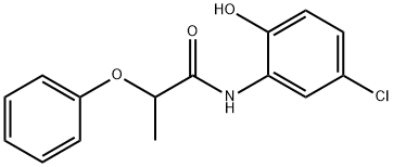 N-(5-chloro-2-hydroxyphenyl)-2-phenoxypropanamide Struktur