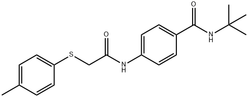 N-(tert-butyl)-4-({[(4-methylphenyl)sulfanyl]acetyl}amino)benzamide Struktur