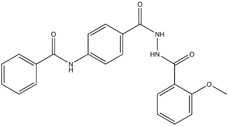 N-(4-{[2-(2-methoxybenzoyl)hydrazino]carbonyl}phenyl)benzamide Struktur