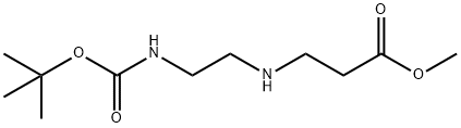 methyl 3-((2-((tert-butoxycarbonyl)amino)ethyl)amino)propanoate Struktur