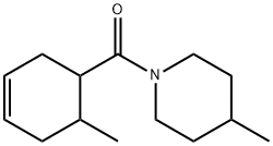 4-Methyl-1-[(6-methyl-3-cyclohexen-1-yl)carbonyl]piperidine Struktur