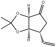 (3aR,6R,6aR)-6-ethenyl-2,2-dimethyl-hexahydrocyclopenta[d][1,3]dioxol-4-one Struktur