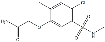 2-{4-chloro-2-methyl-5-[(methylamino)sulfonyl]phenoxy}acetamide Struktur