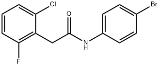 N-(4-bromophenyl)-2-(2-chloro-6-fluorophenyl)acetamide Struktur