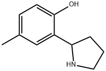 4-methyl-2-(pyrrolidin-2-yl)phenol Struktur