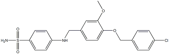 4-({4-[(4-chlorobenzyl)oxy]-3-methoxybenzyl}amino)benzenesulfonamide Struktur