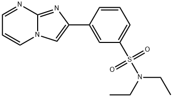 N,N-diethyl-3-imidazo[1,2-a]pyrimidin-2-ylbenzenesulfonamide Struktur