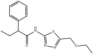 N-[5-(ethoxymethyl)-1,3,4-thiadiazol-2-yl]-2-phenylbutanamide Struktur