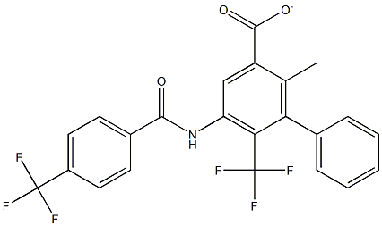 2-methyl-5-{[4-(trifluoromethyl)benzoyl]amino}phenyl4-(trifluoromethyl)benzoate Struktur