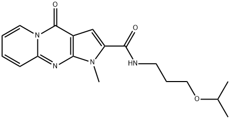 N-(3-isopropoxypropyl)-1-methyl-4-oxo-1,4-dihydropyrido[1,2-a]pyrrolo[2,3-d]pyrimidine-2-carboxamide Struktur