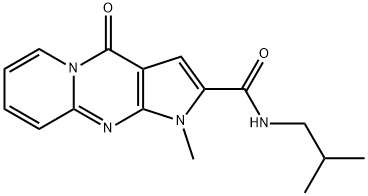 N-isobutyl-1-methyl-4-oxo-1,4-dihydropyrido[1,2-a]pyrrolo[2,3-d]pyrimidine-2-carboxamide Struktur