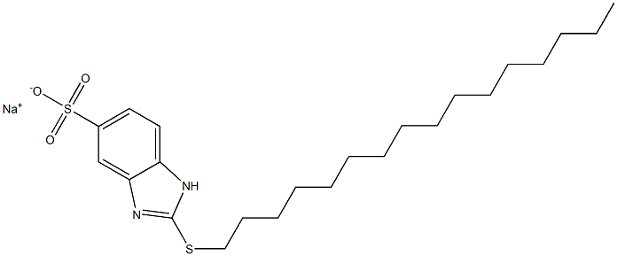 sodium:2-hexadecylsulfanyl-1H-benzimidazole-5-sulfonate Struktur