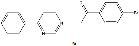 1-(2-(4-BROMO-PHENYL)-2-OXO-ETHYL)-4-PHENYL-PYRIMIDIN-1-IUM, BROMIDE Struktur