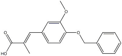 (2E)-3-[4-(benzyloxy)-3-methoxyphenyl]-2-methylprop-2-enoic acid Struktur
