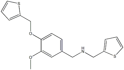 N-[3-methoxy-4-(2-thienylmethoxy)benzyl]-N-(2-thienylmethyl)amine Struktur