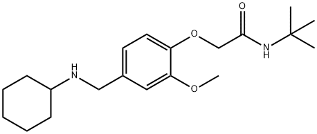 N-(tert-butyl)-2-{4-[(cyclohexylamino)methyl]-2-methoxyphenoxy}acetamide Struktur