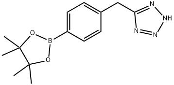 5-(4-(4,4,5,5-tetramethyl-1,3,2-dioxaborolan-2-yl)benzyl)-1H-tetrazole Struktur