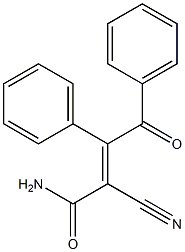 2-cyano-4-oxo-3,4-diphenylbut-2-enamide Struktur