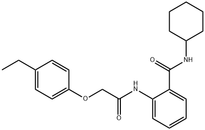 N-cyclohexyl-2-{[2-(4-ethylphenoxy)acetyl]amino}benzamide Struktur