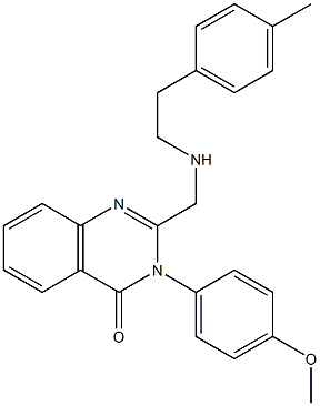 3-(4-methoxyphenyl)-2-({[2-(4-methylphenyl)ethyl]amino}methyl)-4(3H)-quinazolinone Struktur