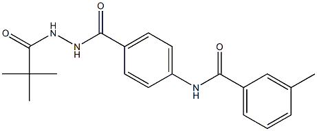 N-(4-{[2-(2,2-dimethylpropanoyl)hydrazino]carbonyl}phenyl)-3-methylbenzamide Struktur