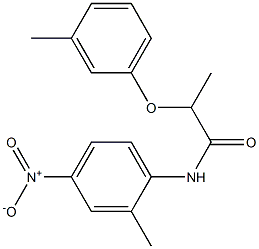 N-(2-methyl-4-nitrophenyl)-2-(3-methylphenoxy)propanamide Struktur