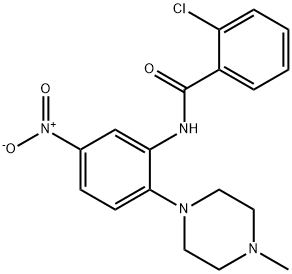 2-chloro-N-(2-(4-methylpiperazin-1-yl)-5-nitrophenyl)benzamide Struktur