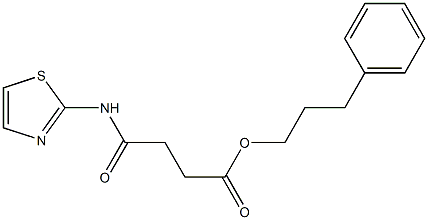 3-phenylpropyl 4-oxo-4-(1,3-thiazol-2-ylamino)butanoate Struktur