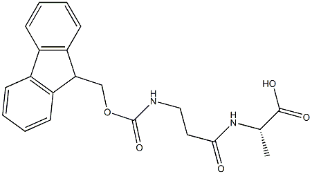 (2S)-2-[3-({[(9H-fluoren-9-yl)methoxy]carbonyl}amino)propanamido]propanoic acid Struktur