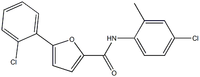 N-(4-chloro-2-methylphenyl)-5-(2-chlorophenyl)furan-2-carboxamide Struktur