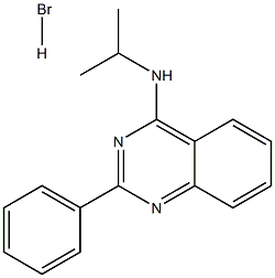 2-phenyl-N-(propan-2-yl)quinazolin-4-amine hydrobromide Struktur