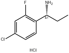 (R)-1-(4-Chloro-2-fluoro-phenyl)-propylamine hydrochloride Struktur