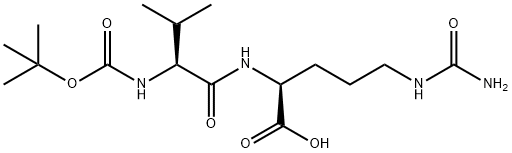 (S)-2-((S)-2-((叔丁氧基羰基)氨基)-3-甲基丁酰胺基)-5-脲基戊酸, 870487-08-4, 結(jié)構(gòu)式