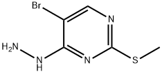 Pyrimidine, 5-bromo-4-hydrazinyl-2-(methylthio)- Struktur