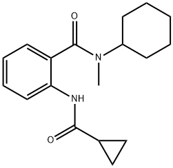 N-cyclohexyl-2-[(cyclopropylcarbonyl)amino]-N-methylbenzamide Struktur