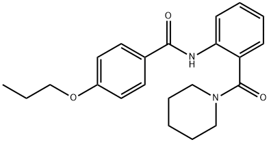 N-[2-(1-piperidinylcarbonyl)phenyl]-4-propoxybenzamide Struktur