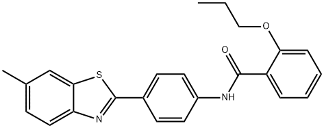 N-[4-(6-methyl-1,3-benzothiazol-2-yl)phenyl]-2-propoxybenzamide Struktur