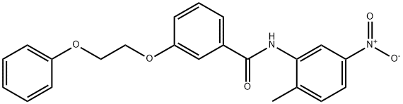 N-(2-methyl-5-nitrophenyl)-3-(2-phenoxyethoxy)benzamide Struktur