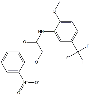 N-[2-methoxy-5-(trifluoromethyl)phenyl]-2-(2-nitrophenoxy)acetamide Struktur